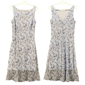 Vintage Floral Dress‎ Cream 14